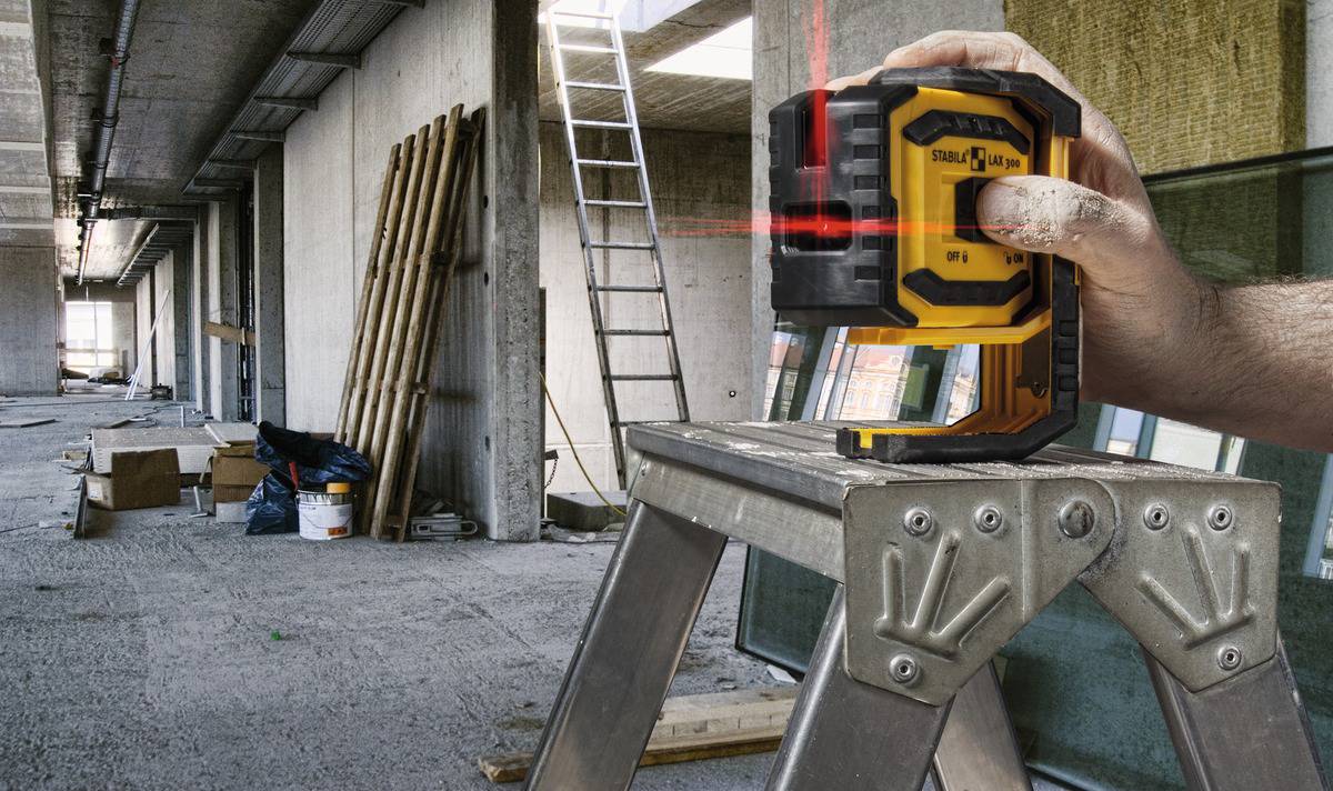 Stabila LAX 300, 5-pcs Kreuzlinienlaser selbstnivellierend Reichweite (max.): 20 m