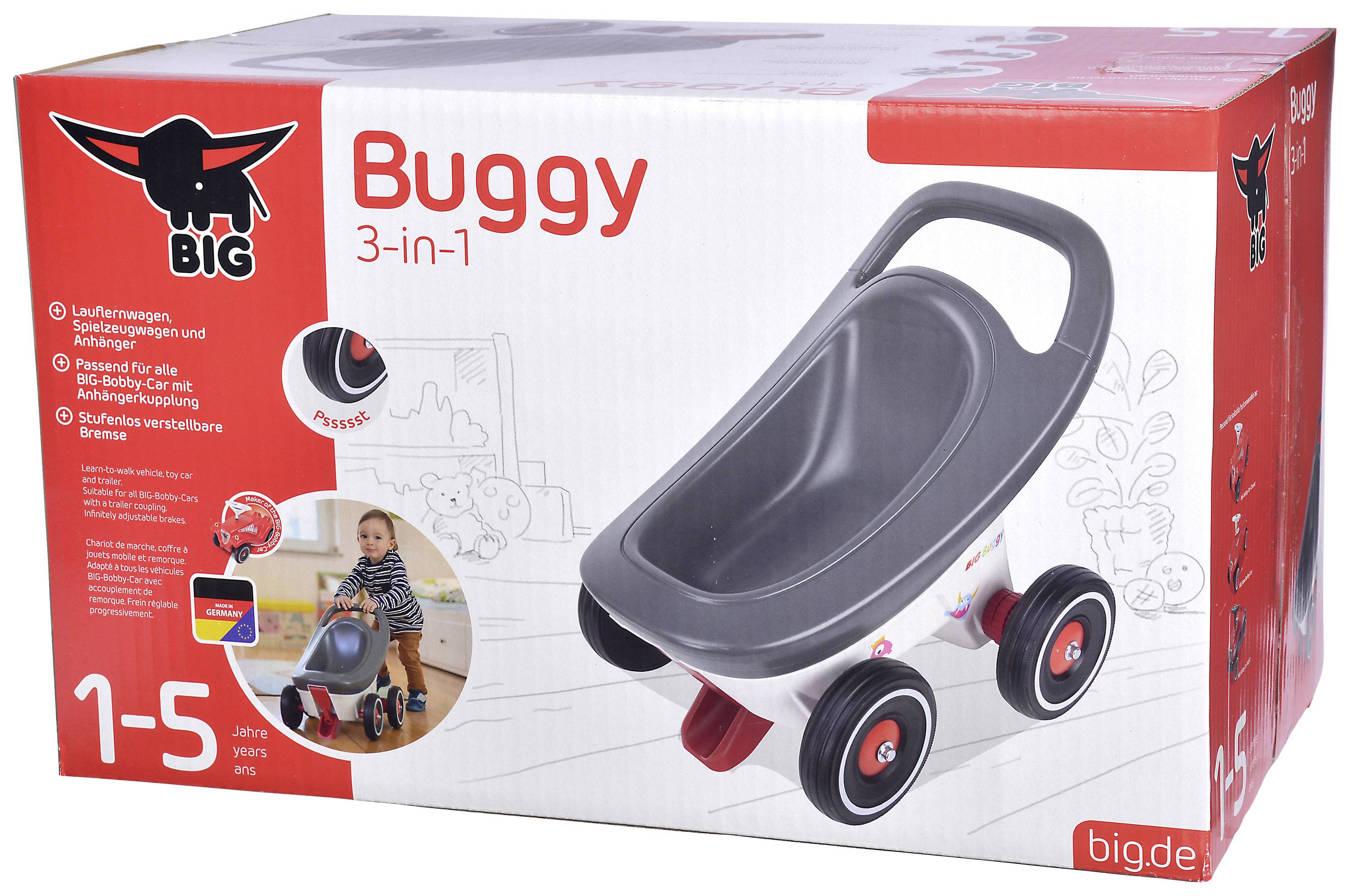 BIG Buggy 3-in-1, Lauflernwagen