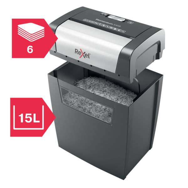 Rexel Momentum X406 - Vorzerkleinerer - Kreuzschnitt