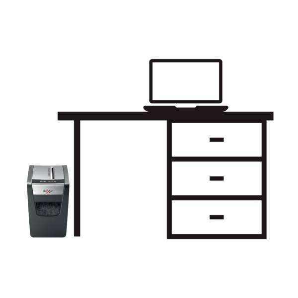 Rexel Momentum X410 Slim Aktenvernichter 10 Blatt Mikroschnitt 4 x 28mm P-4 23l Vernichtet auch Heftklammern, Büroklammern