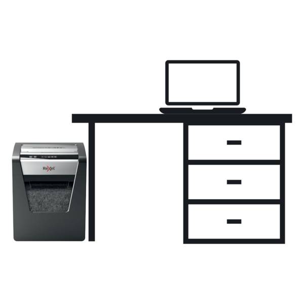 Rexel Momentum M510 Aktenvernichter 10 Blatt Mikroschnitt 2 x 15 mm P-5 23 l Vernichtet auch Heftklammern, Büroklammern