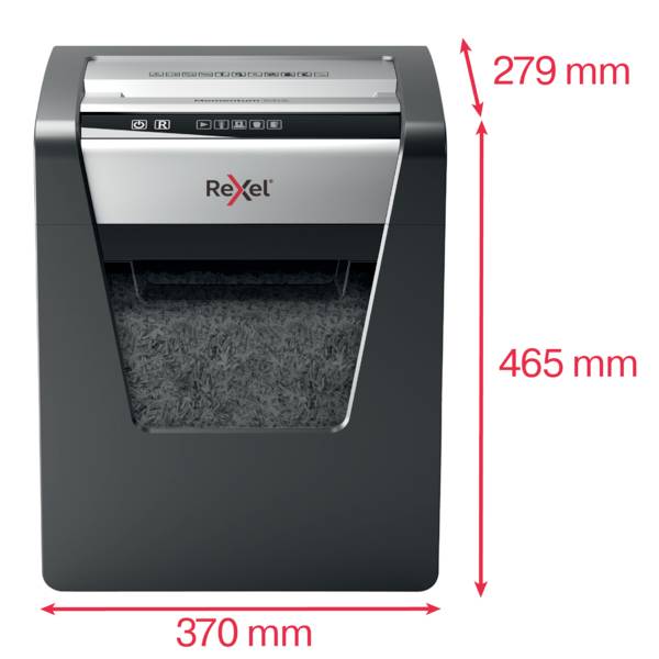 Rexel Momentum X415 Aktenvernichter 15 Blatt Mikroschnitt 4 x 40 mm P-4 23 l Vernichtet auch Heftklammern, Büroklammern