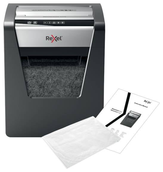 Rexel Momentum X415 Aktenvernichter 15 Blatt Mikroschnitt 4 x 40 mm P-4 23 l Vernichtet auch Heftklammern, Büroklammern