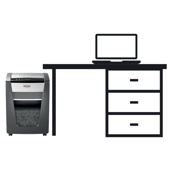 Rexel Momentum M515 Aktenvernichter 15 Blatt Mikroschnitt 2 x 15 mm P-5 30 l Vernichtet auch Heftklammern, Büroklammern