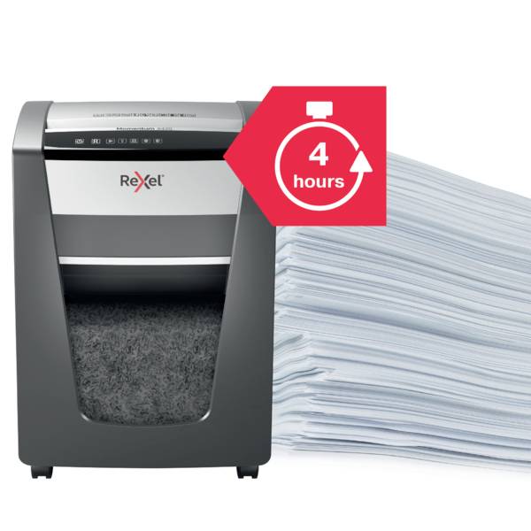 Rexel Momentum X420 Aktenvernichter 20 Blatt Mikroschnitt 4 x 40 mm P-4 30 l Vernichtet auch Heftklammern, Büroklammern
