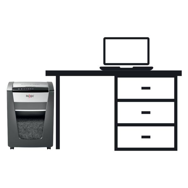 Rexel Momentum X420 Aktenvernichter 20 Blatt Mikroschnitt 4 x 40 mm P-4 30 l Vernichtet auch Heftklammern, Büroklammern