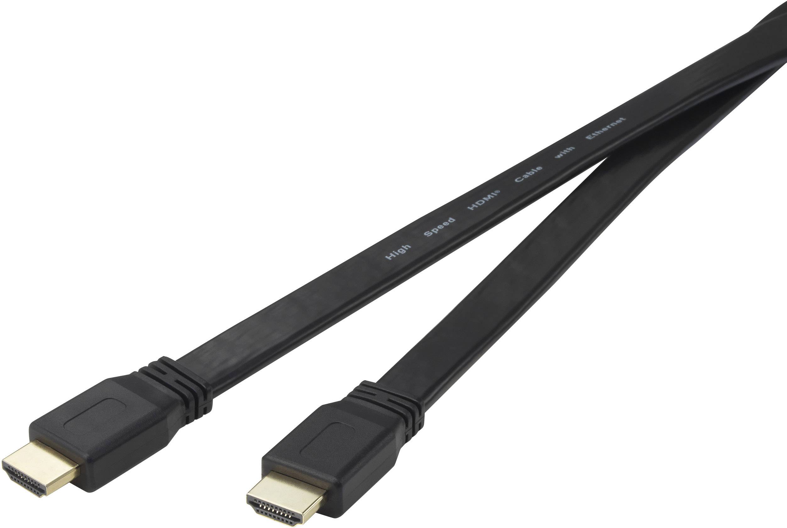 SpeaKa Professional HDMI Anschlusskabel HDMI-A Stecker, HDMI-A Stecker 5.00m Schwarz SP-7541956 4K UHD, Audio Return Channel