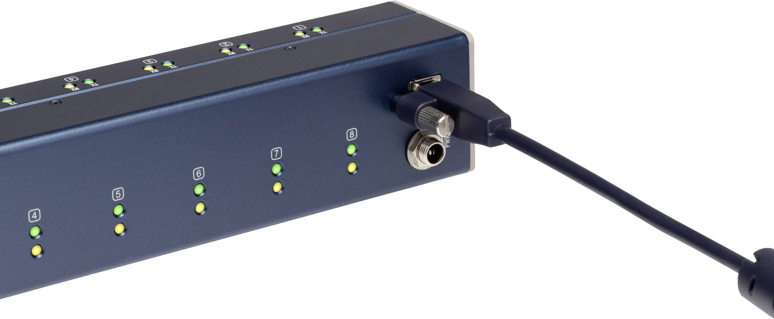 Renkforce 8 Port Seriell-Hub Schwarz