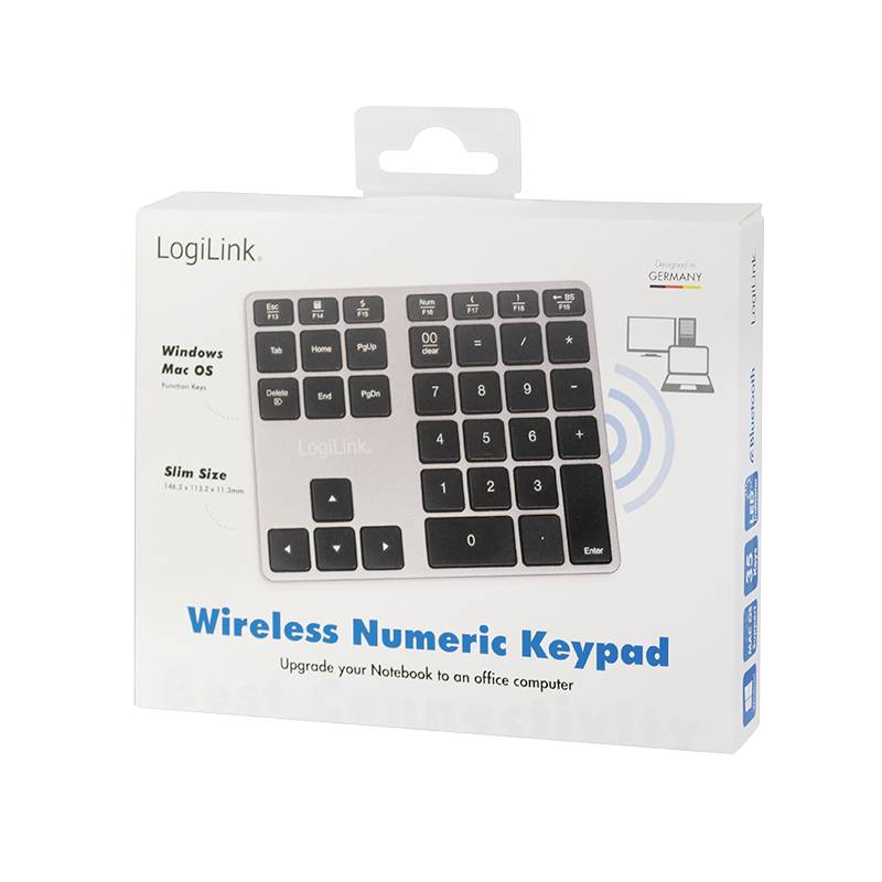 LogiLink ID0187 Bluetooth® Nummernblock Silber