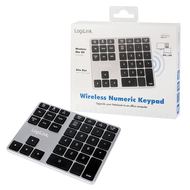 LogiLink ID0187 Bluetooth® Nummernblock Silber