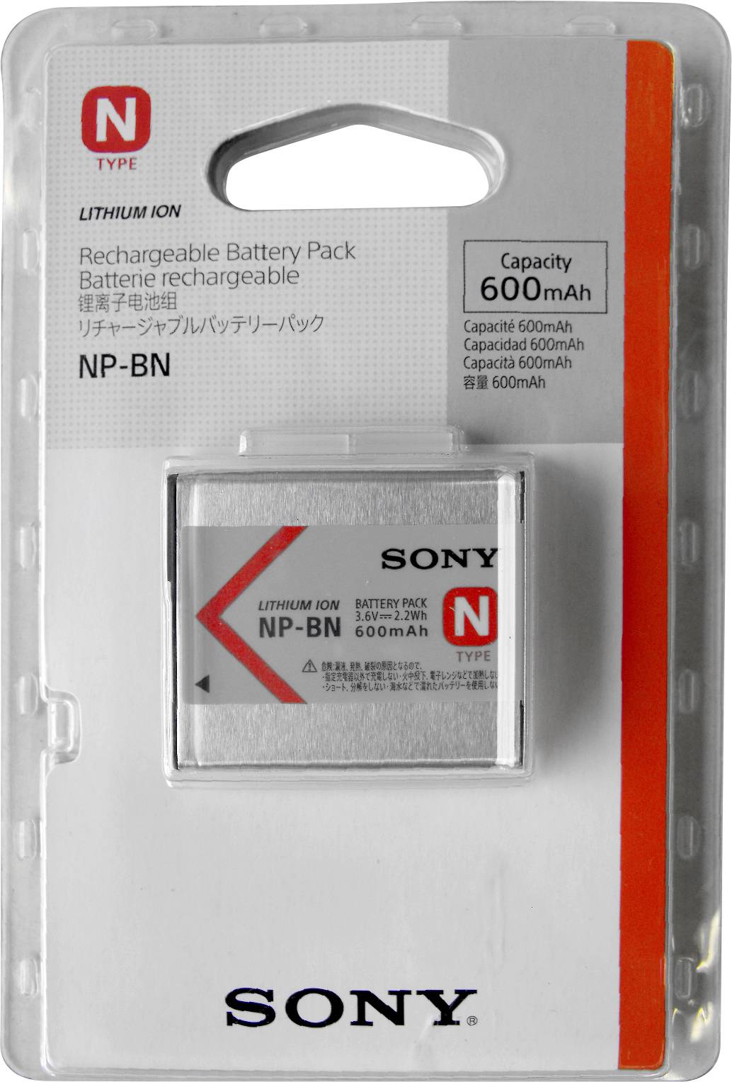 Kamera-Akku Sony NP-BN1 3.6 V 600 mAh NPBN.CE7