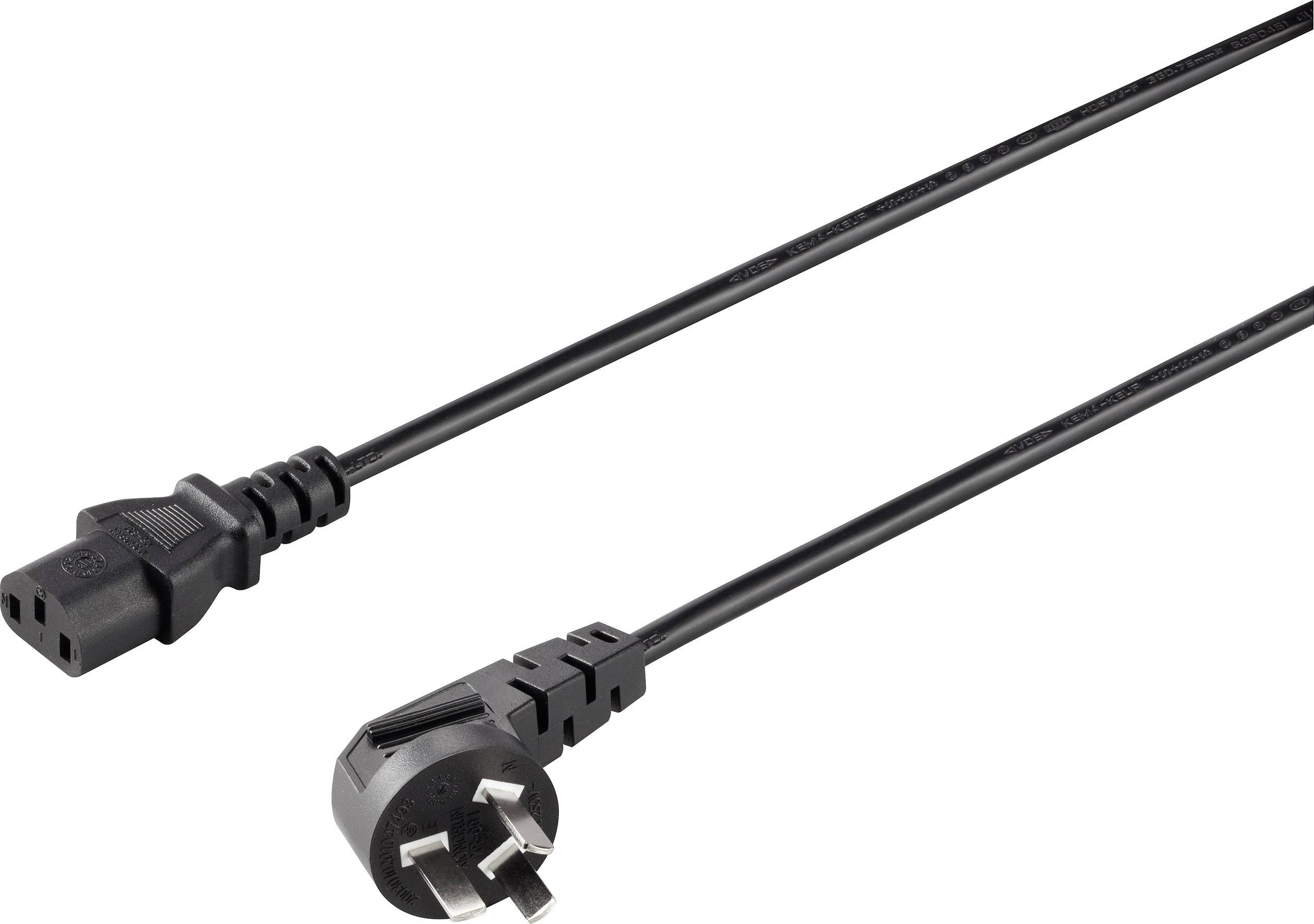 Sygonix SY-5042712 Kaltgeräte Anschlusskabel Schwarz 2.00 m