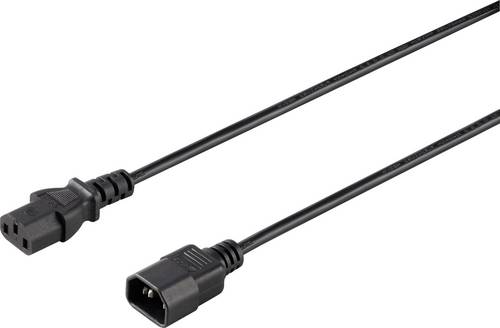Sygonix SY-5042704 Kaltgeräte Verlängerungskabel Schwarz 1.50 m