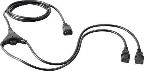 Sygonix SY-5042698 Kaltgeräte Y-Kabel Schwarz 2.35 m