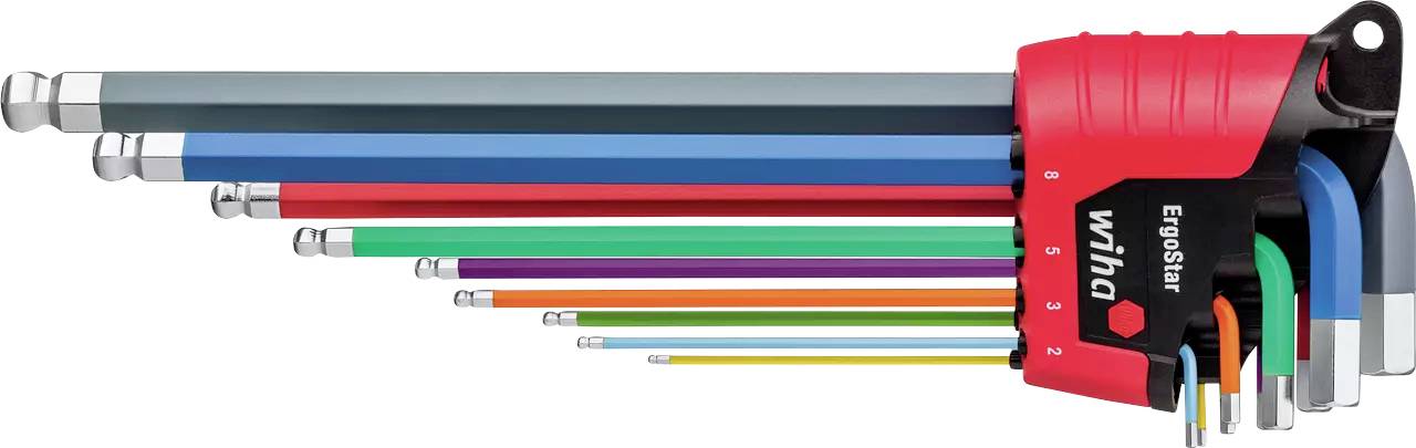 Wiha Innen-Sechskant Winkelschraubendreher-Set 1.5 mm, 2 mm, 2.5 mm, 3 mm, 5 mm, 6 mm 9teilig