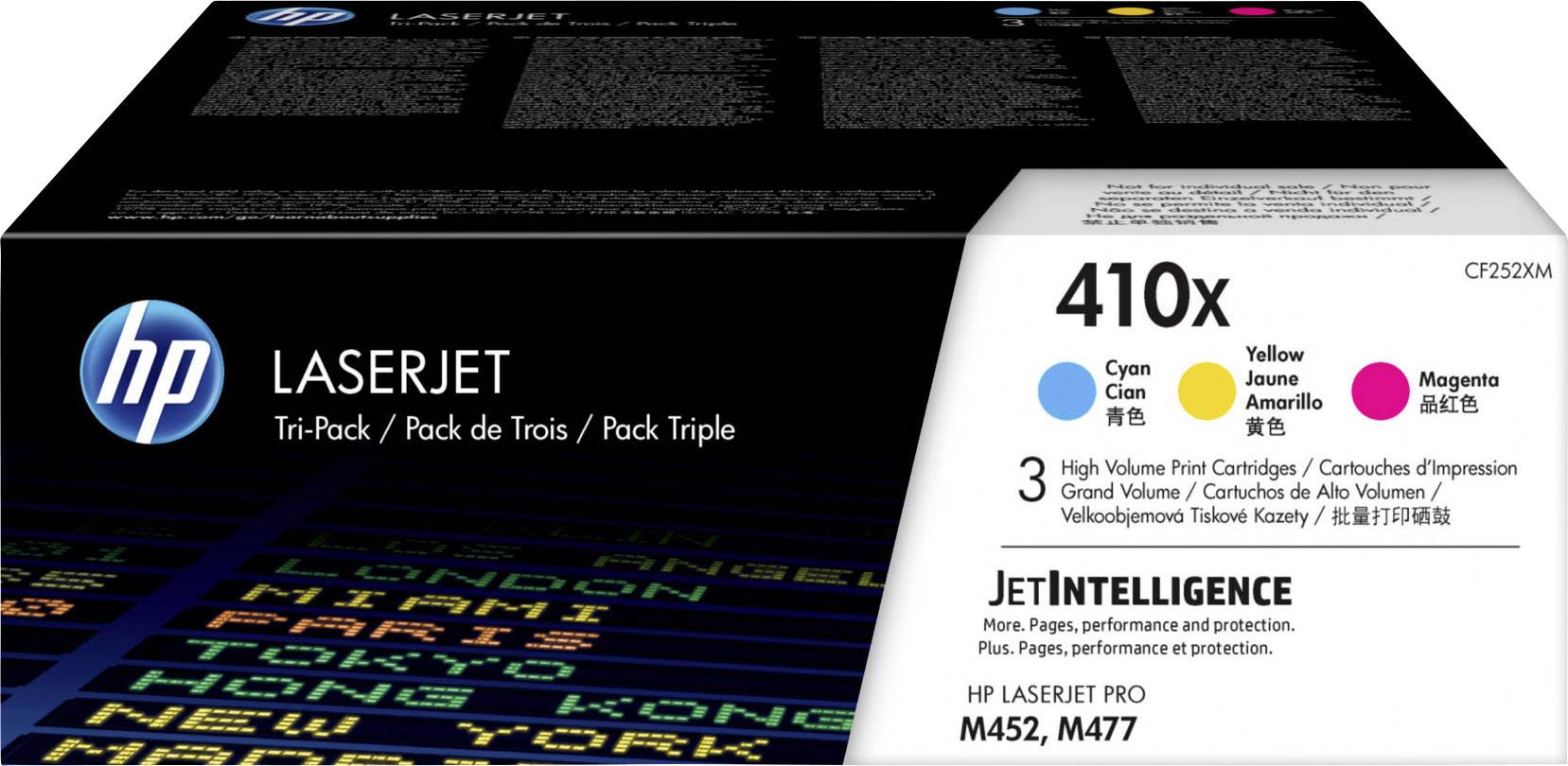 HP Toner 410X Original Kombi-Pack Cyan, Magenta, Gelb 5000 Seiten CF252XM