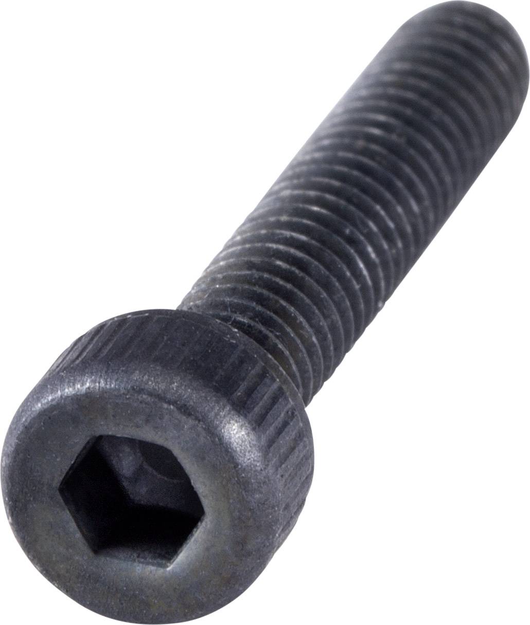 Langer, metallischer Innensechskantschraube mit geripptem Kopf, verwendet in Maschinenbauanwendungen.
