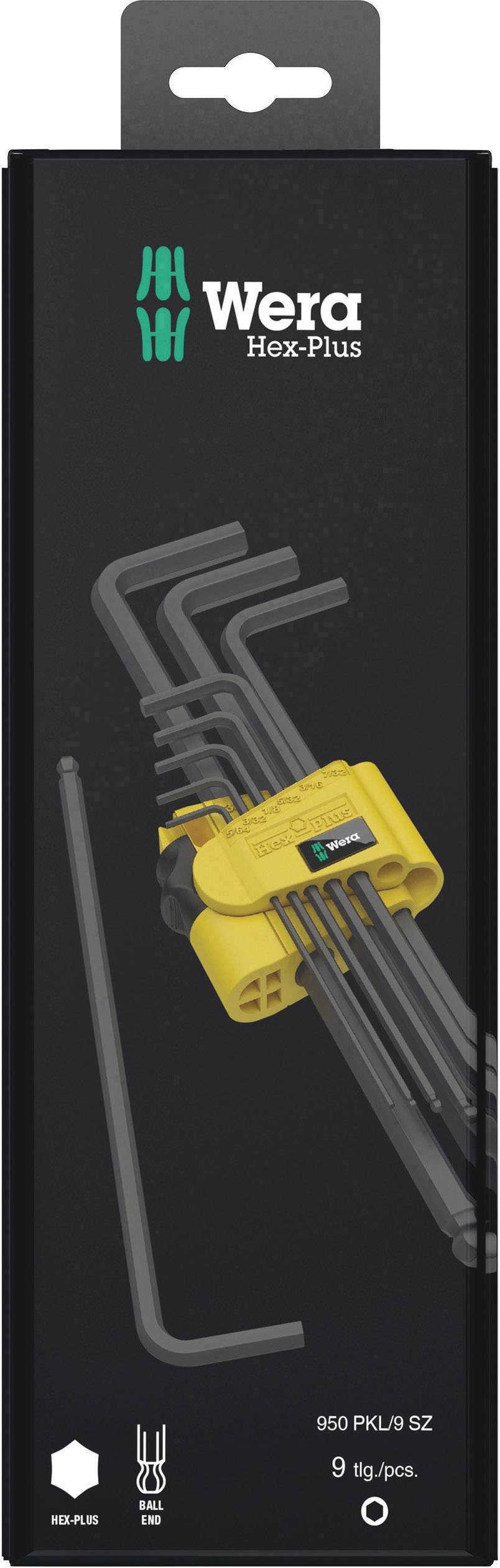 Wera 950/9 Winkelschraubendreher-Set 5/64 Zoll, 3/32 Zoll, 1/8 Zoll, 5/32 Zoll, 3/16 Zoll, 7/32 Zol