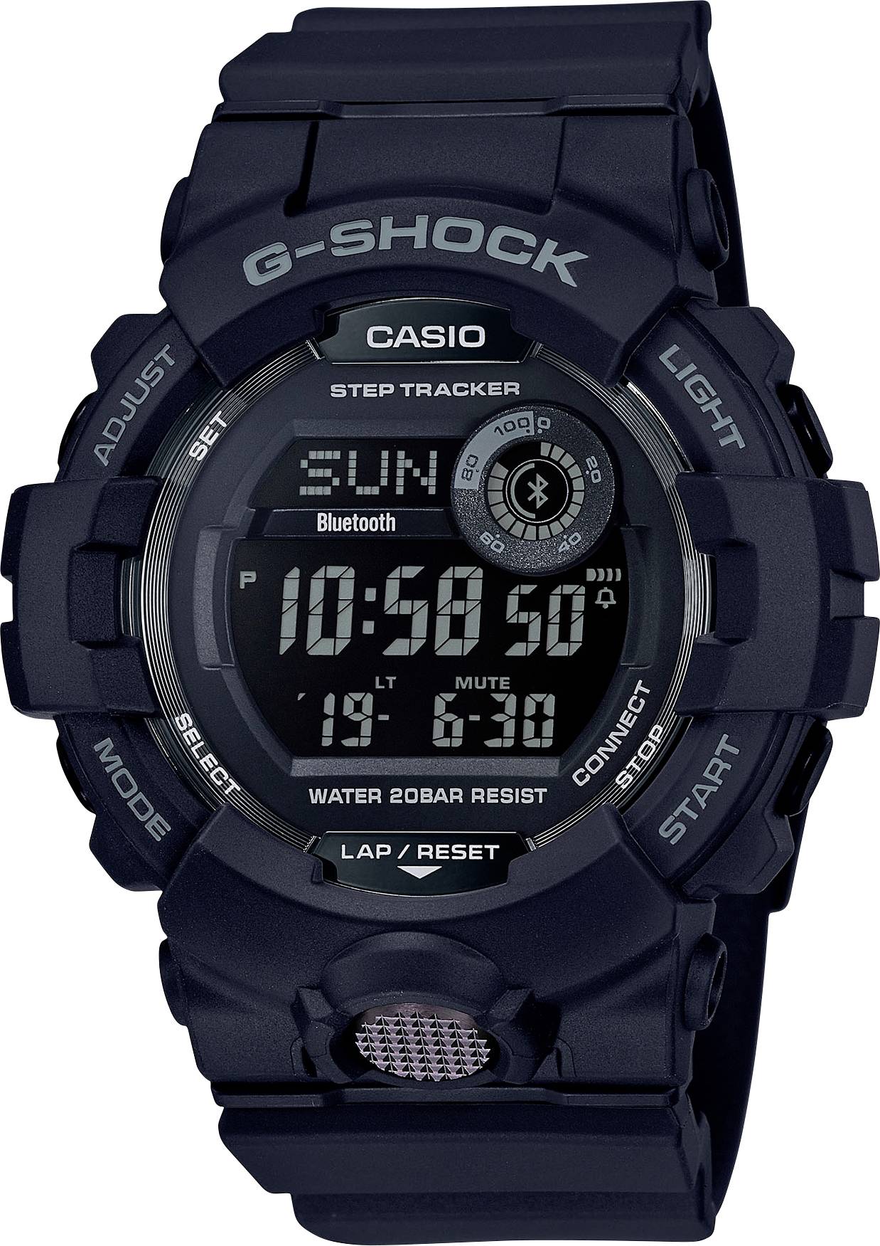 Casio Elektronik Armbanduhr GBD-800-1BER (L x B x H) 15.5 x 48.6 x 54.1mm Schwarz Gehäusematerial=Harz Material (Armband)=Harz