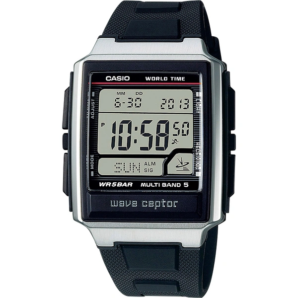 Casio Funk Armbanduhr Wave Ceptor WV-59R-1AEF (L x B x H) 48.3 x 39 x 12.5mm Silber Gehäusematerial=Edelstahl, Harz Material Casio Funk Armbanduhr Wave Ceptor WV-59R-1AEF (L x B x H) 48.3 x 39 x 12.5mm Silber Gehäusematerial=Edelstahl, Harz Material