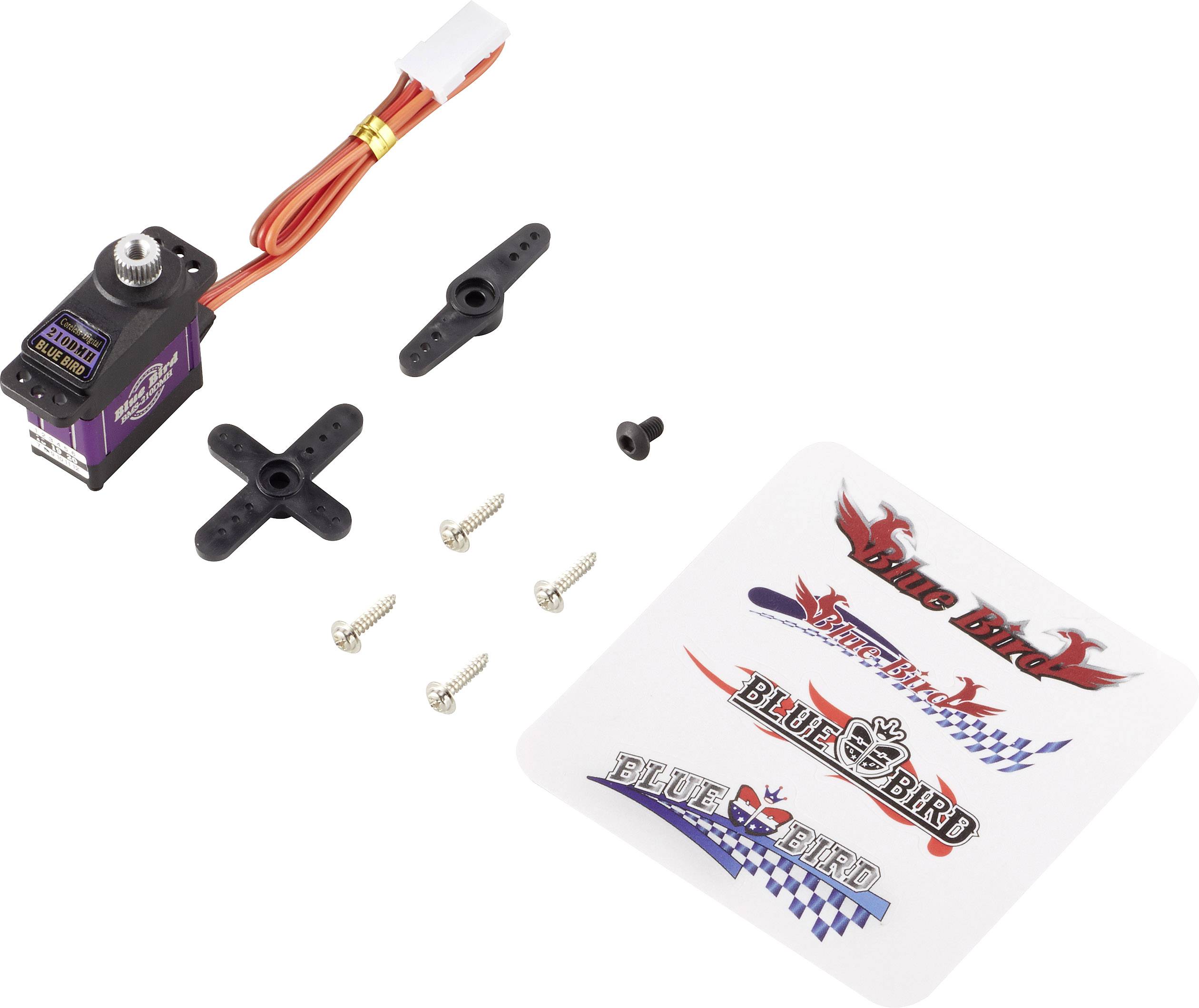 Bluebird Micro-Servo BMS-210DMH Digital-Servo Getriebe-Material: Metall Stecksystem: JR