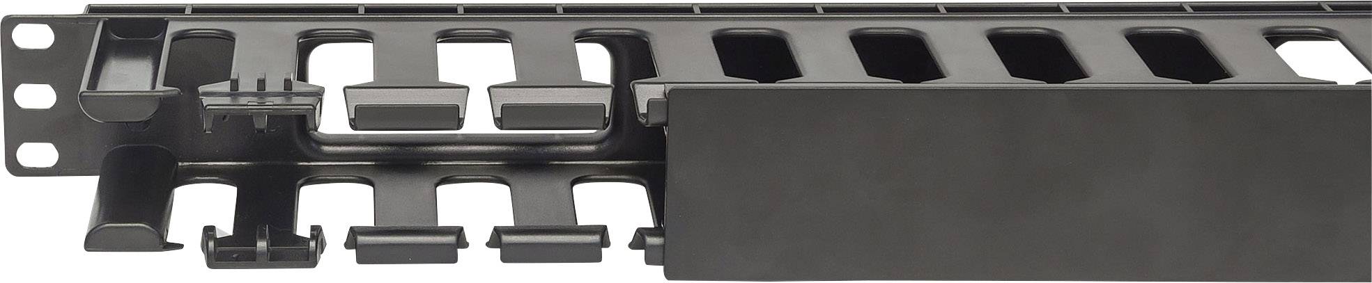 Intellinet 714679 19 Zoll Netzwerkschrank-Kabelführung 1 HE Geeignet für Schranktiefe: ab 450 mm Schwarz (RAL 9005)