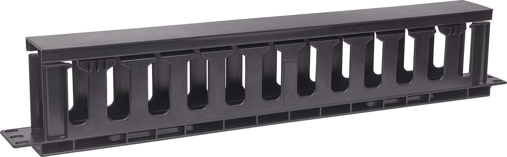 Intellinet 714679 19 Zoll Netzwerkschrank-Kabelführung 1 HE Geeignet für Schranktiefe: ab 450 mm Schwarz (RAL 9005)