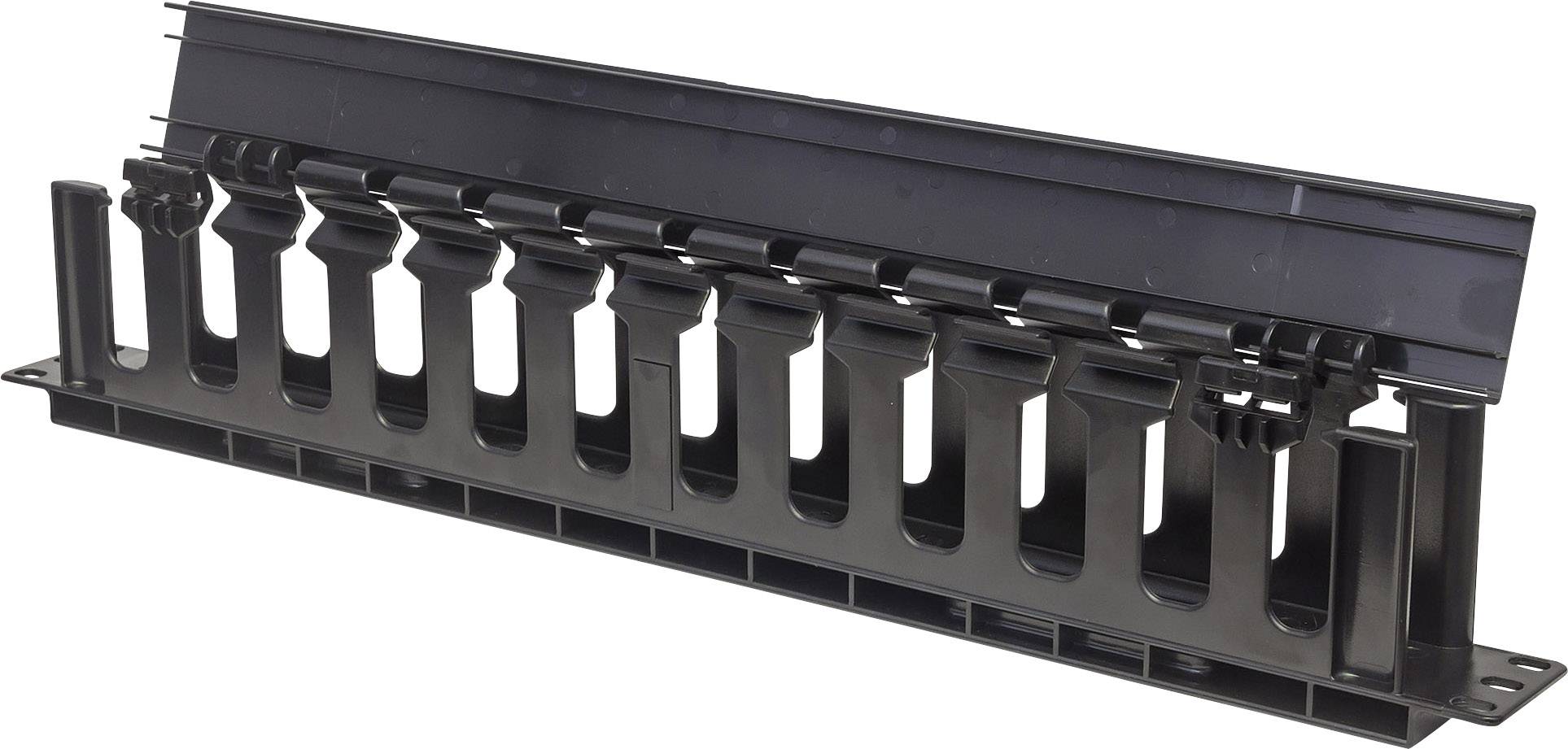 Intellinet 714679 19 Zoll Netzwerkschrank-Kabelführung 1 HE Geeignet für Schranktiefe: ab 450 mm Schwarz (RAL 9005)