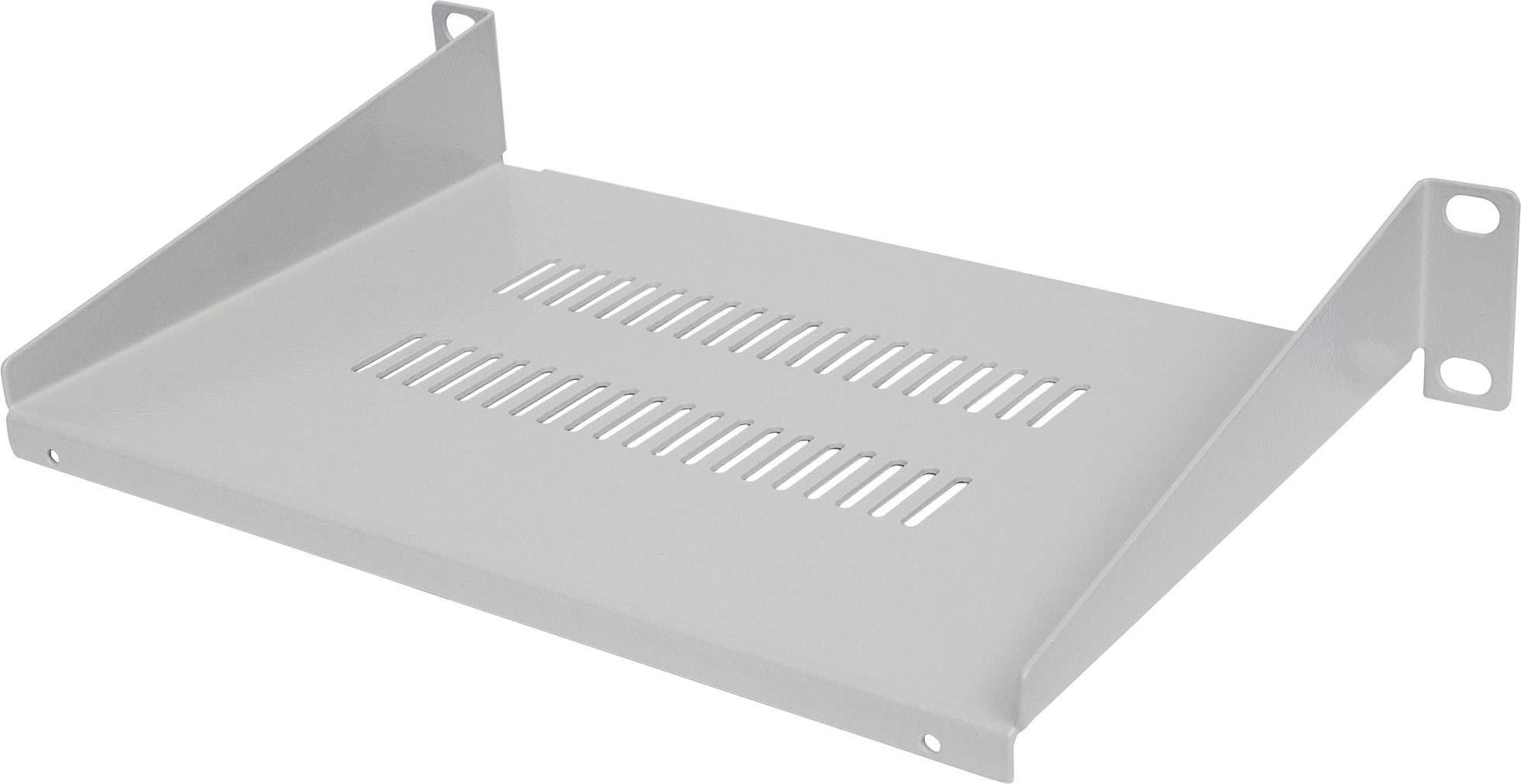 Intellinet 714983 10 Zoll Netzwerkschrank-Geräteboden Geeignet für Schranktiefe: ab 300mm Lichtgrau (RAL 7035)