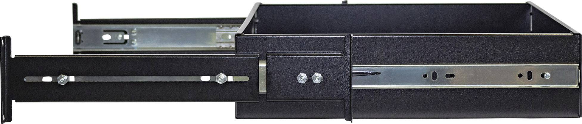 Intellinet 714938 19 Zoll Netzwerkschrank-Schublade 2 HE Geeignet für Schranktiefe: ab 450mm Schwarz (RAL 9005)