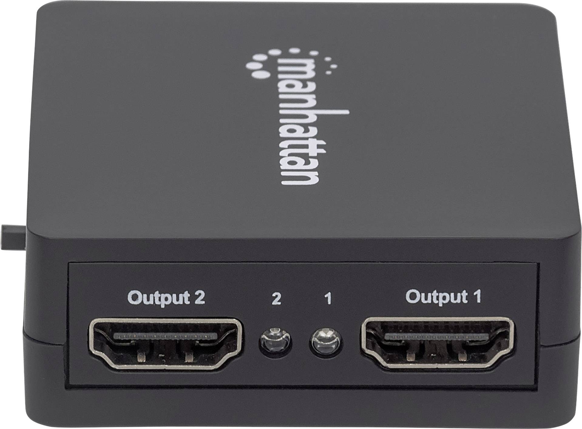 Manhattan 207652 2 Port HDMI-Splitter 1920 x 1080 Pixel Schwarz