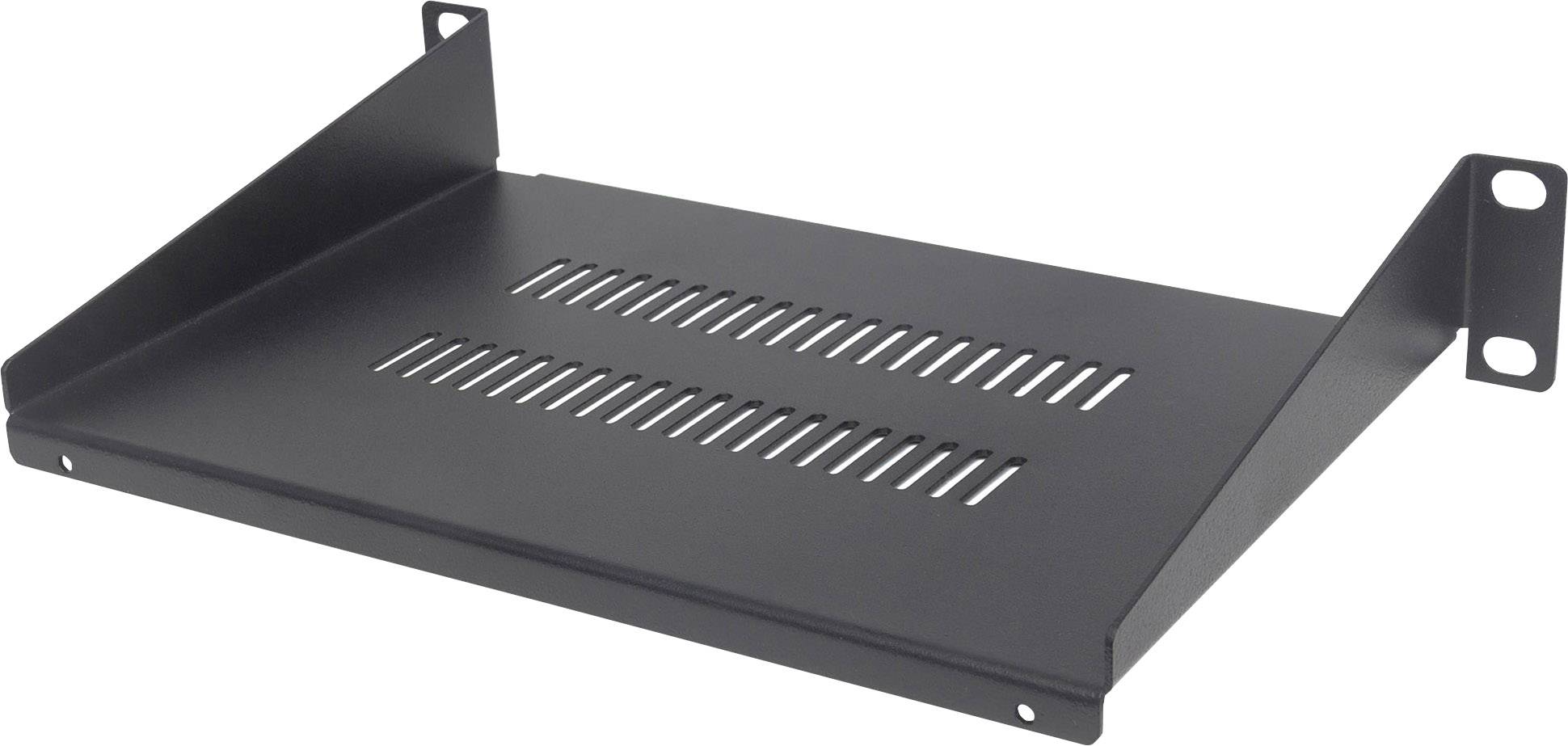 Intellinet 714839 10 Zoll Netzwerkschrank-Geräteboden Geeignet für Schranktiefe: ab 300 mm Schwarz (RAL 9005)