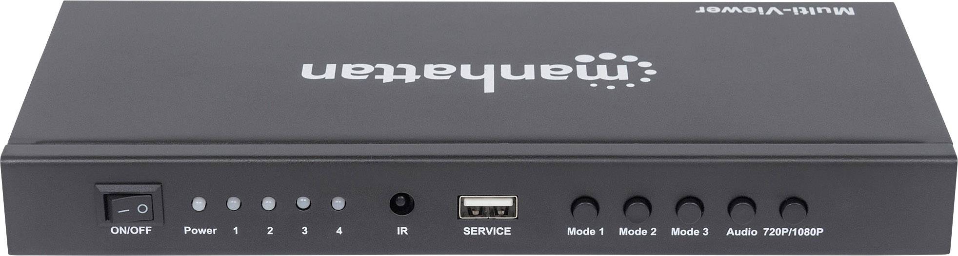 Manhattan 207881 4 Port HDMI-Switch mit Fernbedienung 1920 x 1080 Pixel