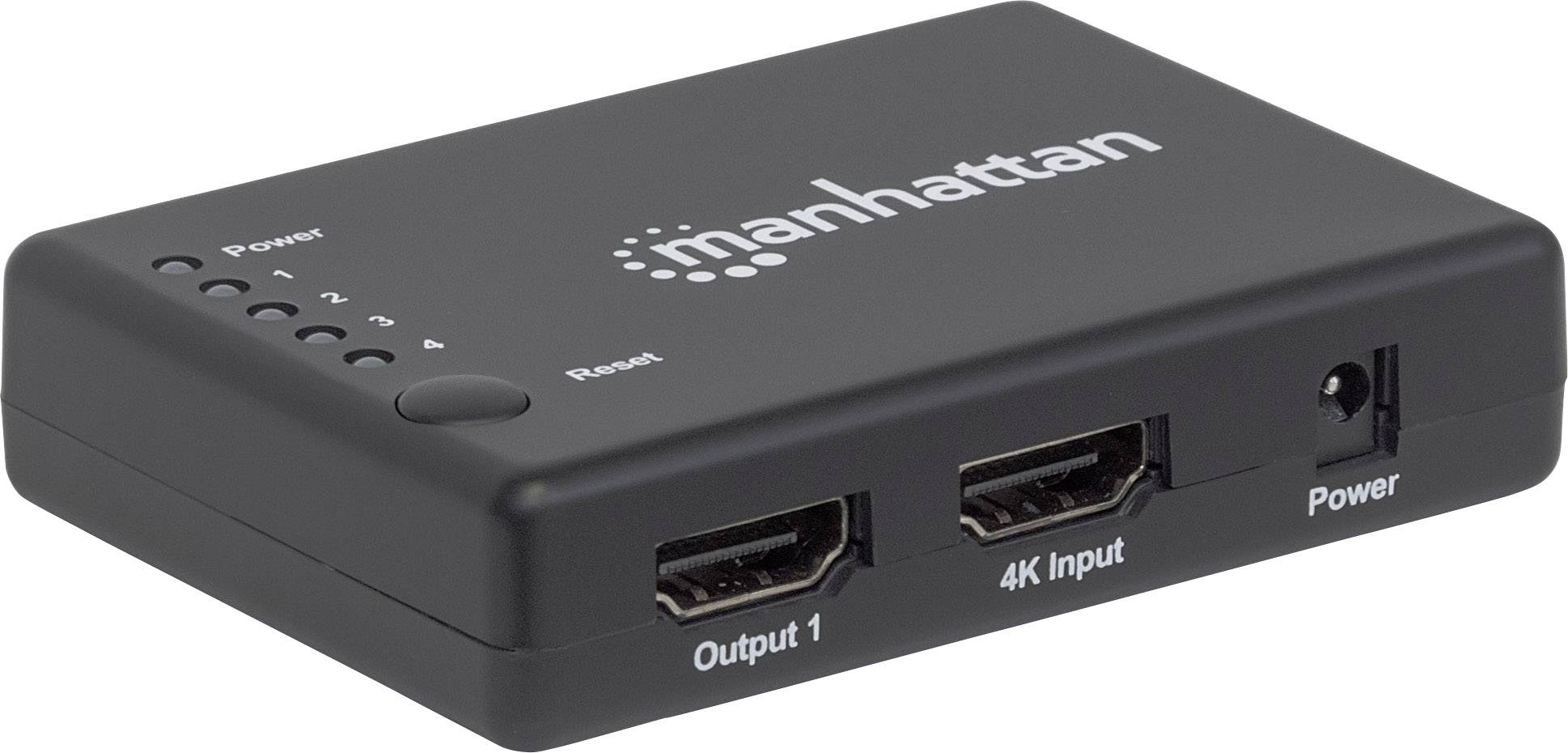 Manhattan 207706 4 Port HDMI-Splitter 4096 x 2160 Pixel Schwarz