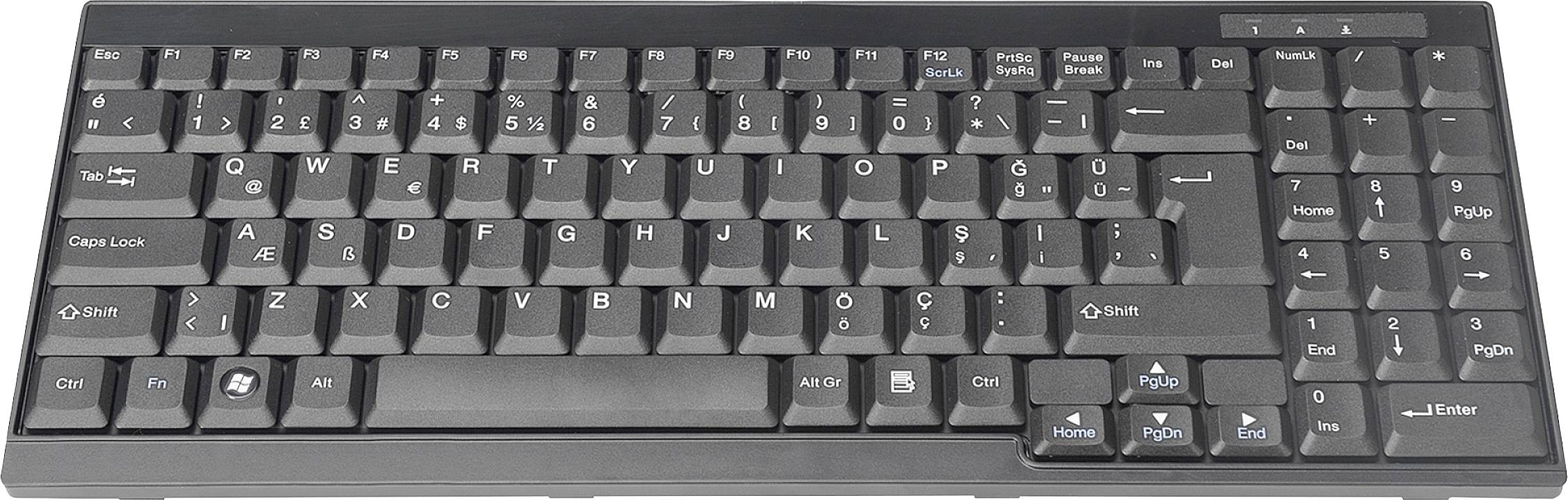 Digitus DS-72000TR Kabelgebunden KVM-Tastatur Türkisch Schwarz