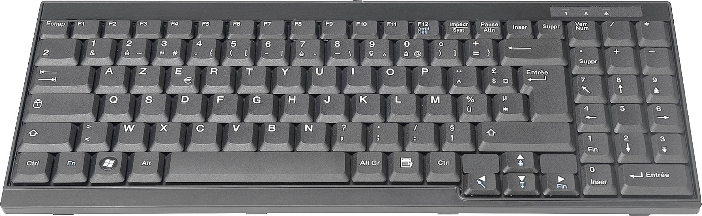 Digitus DS-72000FR Kabelgebunden KVM-Tastatur Französisch, AZERTY Schwarz