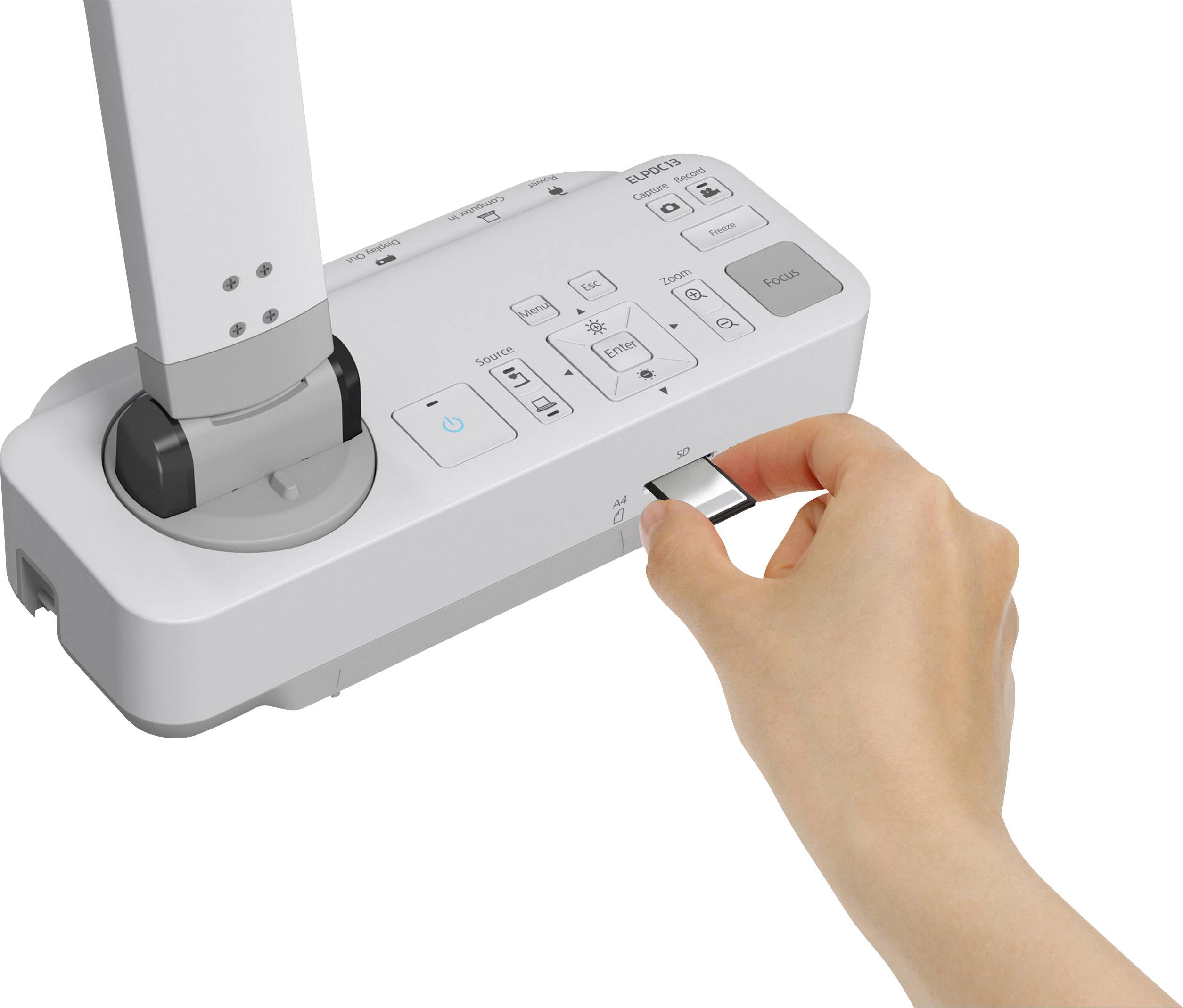 Epson ELPDC13 Dokumentenkamera 2.1 Megapixel A3 1920 x 1080 Pixel VGA, HDMI®, USB LED-Beleuchtung, Autofokus, Digitale Bildrotation, Helligkeitssteu