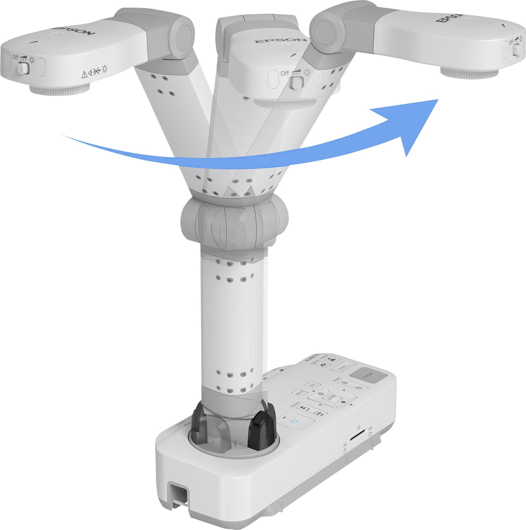 Epson ELPDC13 Dokumentenkamera 2.1 Megapixel A3 1920 x 1080 Pixel VGA, HDMI®, USB LED-Beleuchtung, Autofokus, Digitale