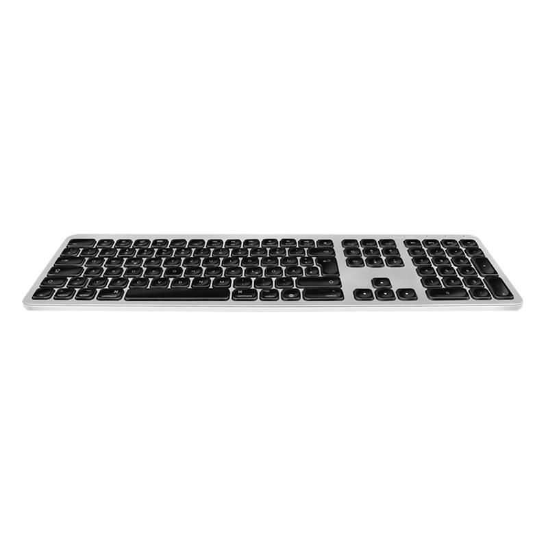 LogiLink ID0206 Bluetooth® Tastatur Deutsch, QWERTZ Silber Easy Switch 3 Geräte