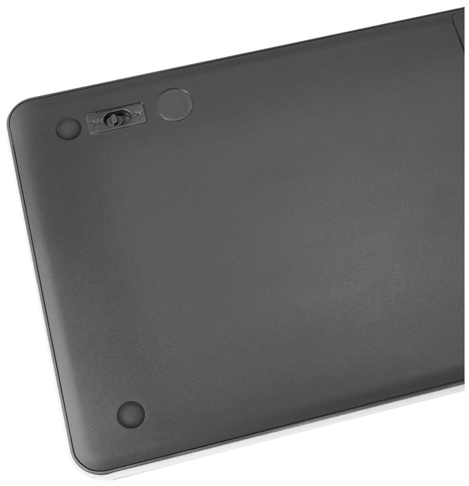 LogiLink ID0206 Bluetooth® Tastatur Deutsch, QWERTZ Silber Easy Switch 3 Geräte