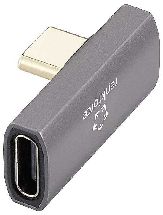 'USB-C Adapter': Kleiner, schwarzer Adapter mit USB-C Anschluss. Verwendet, um Geräte mit unterschiedlichem Anschluss zu verbinden.