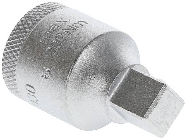 Metallischer Adapter mit Prägung 'max 202Nm', für Werkzeuge zur Drehmomentkontrolle.