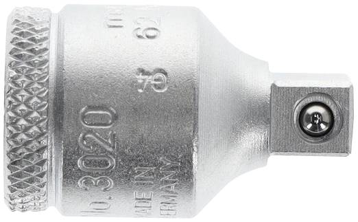 Steckschlüsseleinsatz mit Vierkantaufnahme, silberfarben, Nummern und 'Made in Germany' geprägt, grob gerändelter Rand.