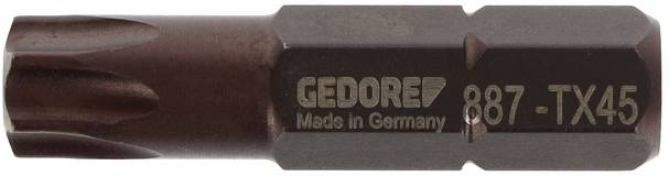 Dunkelbrauner GEDORE 887-TX45 Schraubendreherbit, hergestellt in Deutschland.