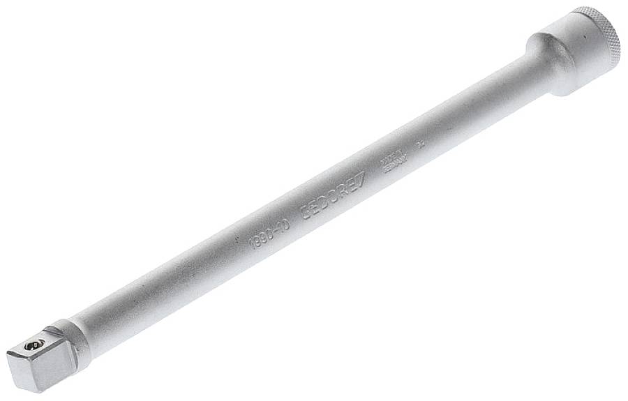 Langer Steckschlüssel mit quadratischem Antrieb, geeignet für schwer zugängliche Muttern oder Schrauben. Hochwertiges Metallwerkzeug.