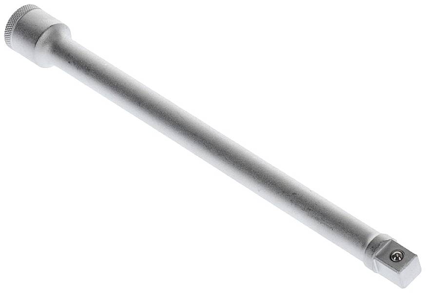 Silberne Verlängerungsstange mit quadratischem Anschlussende, oft in der Mechanik verwendet, um schwer erreichbare Stellen zu erreichen.