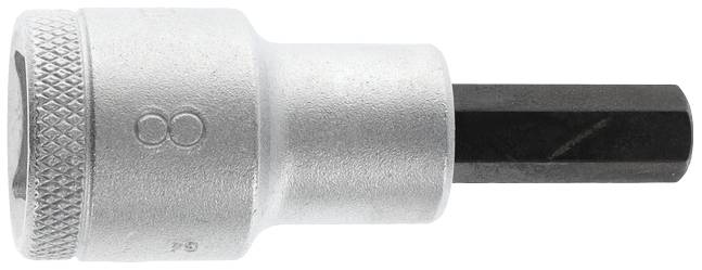 Steckschlüsseleinsatz IN 19 1/2 Zoll Innen-6-kant SW 8mm L.60mm GEDORE