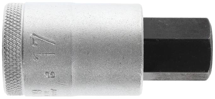 Steckschlüsseleinsatz IN 19 1/2 Zoll Innen-6-kant SW 17mm L.60mm GEDORE