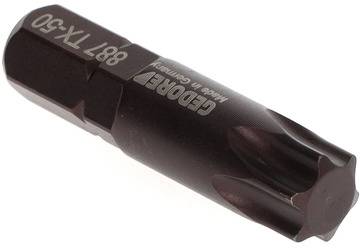 Brauner Torx-Bit mit der Aufschrift 'GEDORE 881 TX 50 Made in Germany', geeignet für Schraubarbeiten.