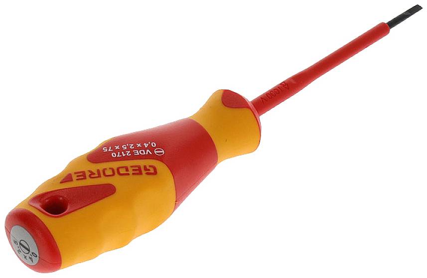 Gedore VDE 2170 2,5 VDE Schlitz-Schraubendreher Klingenbreite: 2.5mm Klingenlänge: 75mm